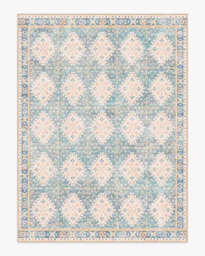Ruggable Zosia Blue Flatwoven Rug In Brown