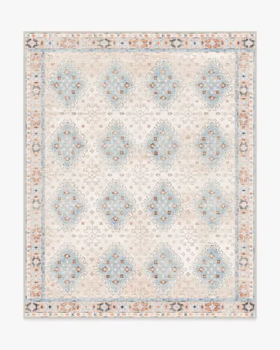 Ruggable Zosia Cream & Light Blue Flatwoven Rug In Multi