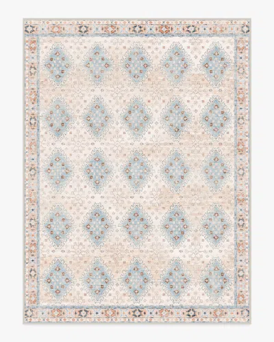Ruggable Zosia Cream & Light Blue Flatwoven Rug In Multi