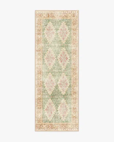 Ruggable Zosia Sage & Gold Flatwoven Rug In Black