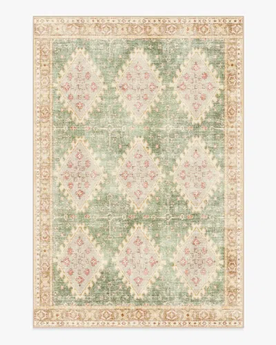 Ruggable Zosia Sage & Gold Flatwoven Rug In Blue