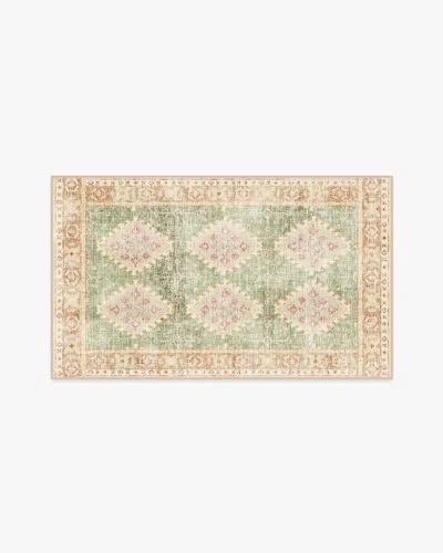 Ruggable Zosia Sage & Gold Flatwoven Rug In Animal Print