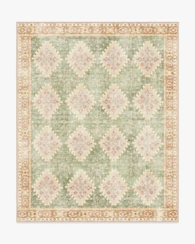 Ruggable Zosia Sage & Gold Flatwoven Rug In Black