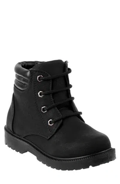 Rugged Bear Lug Sole Hiker Boot In Black