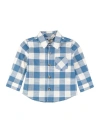 Ruggedbutts Baby Boys Long Sleeve Button Down Shirt In Countryside Blue Plaid