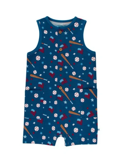 Ruggedbutts Baby Boys Pocket Knit Romper In Red