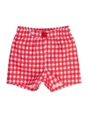Ruggedbutts Baby Boys Upf50+ Swim Trunks In Red
