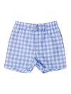 Ruggedbutts Baby/toddler Boys Upf50+ Gingham Swim Trunks In Blue