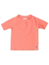 Ruggedbutts Baby/toddler Boys Upf50+ Sun Protected Short Sleeve Rash Guard In Coral
