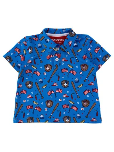 Ruggedbutts Kids'  Boys Knit Short Sleeve Performance Polo In Multi