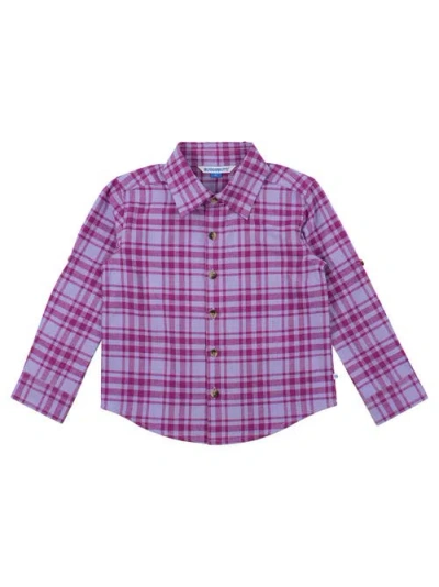 Ruggedbutts Kids'  Boys Long Sleeve Button Down Shirt In Purple