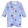 Ruggedbutts Babies' Boys Long Sleeve One Piece Rash Guard In Down By The Bay
