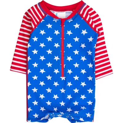 Ruggedbutts Boys Long Sleeve One Piece Rash Guard In Multi