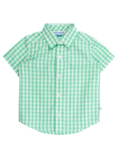 Ruggedbutts Kids'  Boys Short Sleeve Button Down Shirt In Green