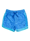 Ruggedbutts Kids'  Boys Upf50+ Sun Protected Dolphin Hem Swim Trunks In Blue