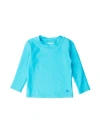 Ruggedbutts Babies'  Boys Upf50+ Sun Protected Long Sleeve Rash Guard In Bright Aqua