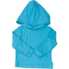 Ruggedbutts Kids'  Boys Upf50+ Sun Protective Hooded Shirt In Bright Aqua