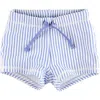 Ruggedbutts Babies'  Boys Upf50+ Swim Shorties In Periwinkle Blue Seersucker