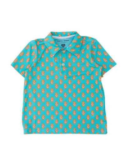 Ruggedbutts Kids'  Care Bears Knit Short Sleeve Performance Polo In Tender Heart Care Bears