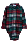 Ruggedbutts Christopher Plaid Cotton Bodysuit In Multi