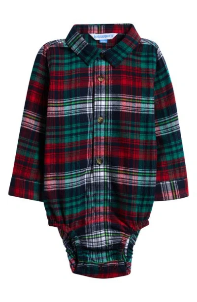 Ruggedbutts Babies'  Christopher Plaid Cotton Bodysuit In Multi