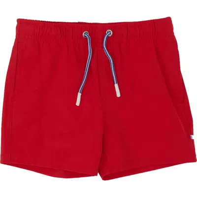 Ruggedbutts Kids'  Color Changing Performance Hybrid Swim Trunks In Red