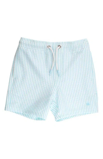 Ruggedbutts Babies'  Kids' Blue Breeze Seersucker Swim Trunks