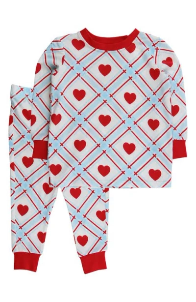 Ruggedbutts Babies'  Kids' Blue Sweetheart Print Two-piece Pajamas In Multi