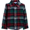 Ruggedbutts Kids' Christopher Plaid Button-up Shirt In Black