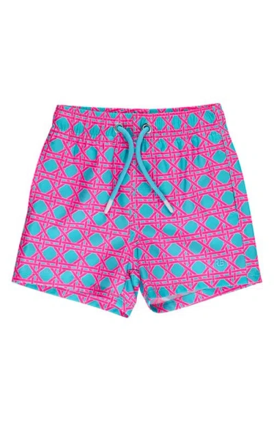 Ruggedbutts Babies'  Kids' Neon Sorbet Upf 50+ Swim Trunks In Multi