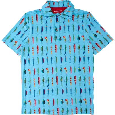 Ruggedbutts Knit Short Sleeve Performance Polo In Blue