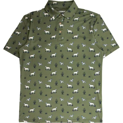 Ruggedbutts Knit Short Sleeve Performance Polo In Green
