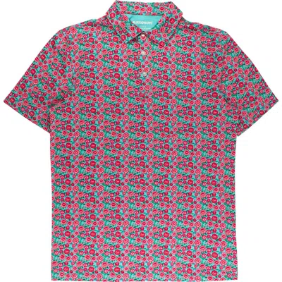 Ruggedbutts Knit Short Sleeve Performance Polo In Pink