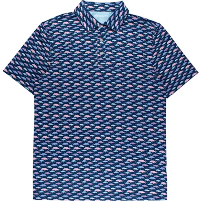 Ruggedbutts Knit Short Sleeve Performance Polo In Blue