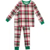 Ruggedbutts Modal Blend Boys Long Sleeve Pajama Set In Dashing Dreams Plaid