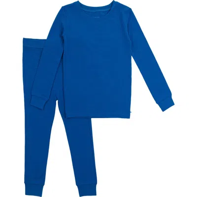 Ruggedbutts Kids'  Modal Blend Boys Long Sleeve Pajama Set In Starry Night Blue