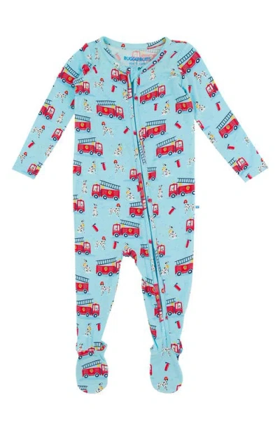 Ruggedbutts Babies'  Paws To The Rescue Fitted One-piece Pajamas In Blue