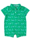Ruggedbutts Babies'  Performance Polo Romper In Green