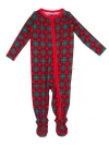Ruggedbutts Softsnooze Baby Boys One Piece Footie Pajamas In Merry Memories Plaid