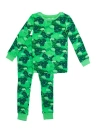 Ruggedbutts Kids'  Softsnooze Boys Long Sleeve Pajama Set In Camo Chameleon