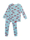 Ruggedbutts Kids'  Softsnooze Boys Long Sleeve Pajama Set In Paws To The Rescue
