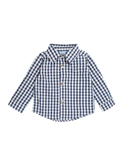 Ruggedbutts Babies'  Toddler Boys Long Sleeve Button Down Shirt In Blue