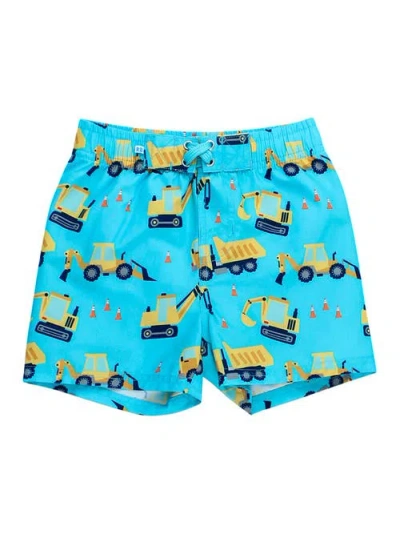 Ruggedbutts Kids'  Toddler Boys Upf50+ Swim Trunks In Blue
