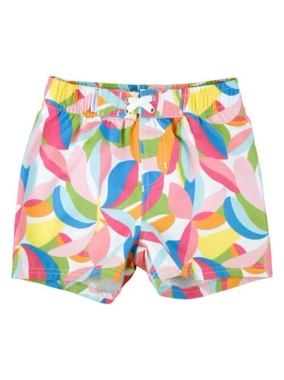 Ruggedbutts Babies'  Toddler Boys Upf50+ Swim Trunks In Tropical Adventure