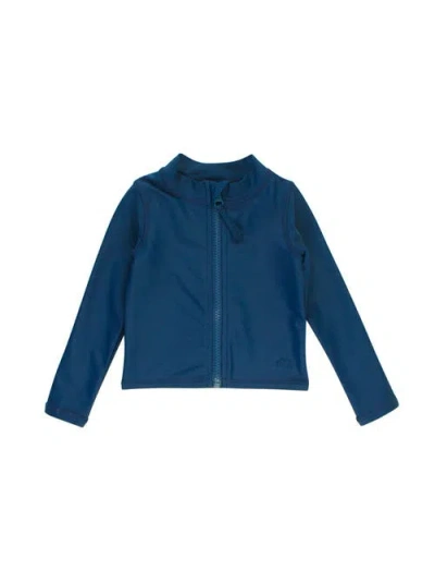 Ruggedbutts Unisex Long Sleeve Full Zip Rash Guard In Blue