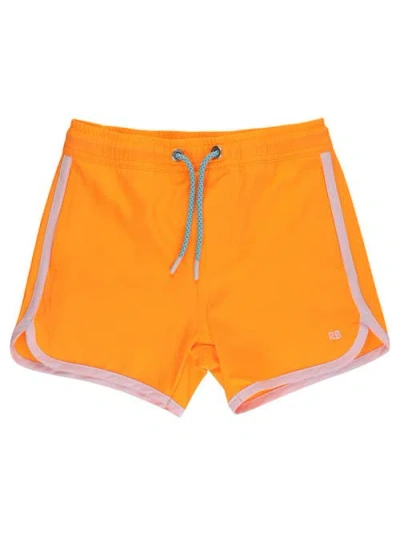 Ruggedbutts Babies'  Upf50+ Sun Protected Stretch Dolphin Hem Swim Trunks In Multi