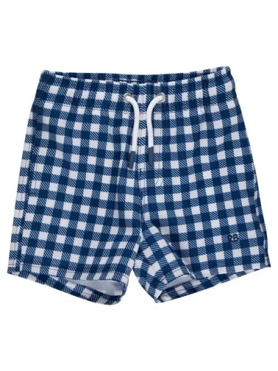 Ruggedbutts Kids'  Upf50+ Sun Protected Stretch Swim Trunks In Blue