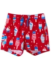 Ruggedbutts Babies'  Upf50+ Sun Protected Stretch Swim Trunks In Burgundy