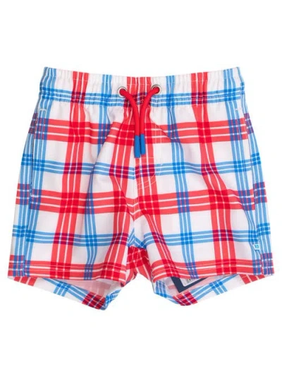Ruggedbutts Kids'  Upf50+ Sun Protected Stretch Swim Trunks In Multi