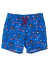 Ruggedbutts Babies'  Upf50+ Sun Protected Stretch Swim Trunks In Blue
